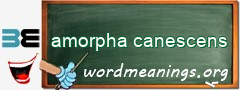 WordMeaning blackboard for amorpha canescens